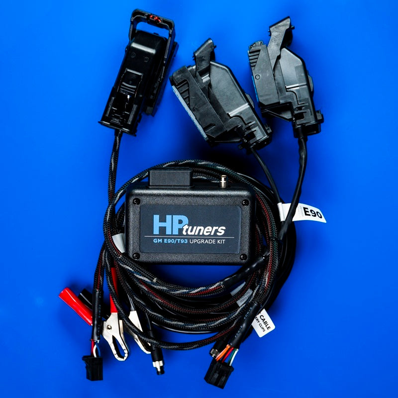 HP Tuners GM E90 Engine Control Module and T93 Transmission Control Module upgrade kit components.