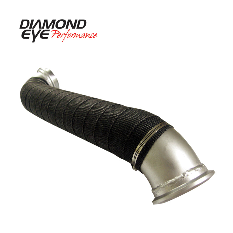 Diamond Eye 321056 3-inch aluminized steel turbo-direct downpipe for 2004-2010 Duramax diesel engines.