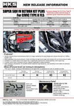 HKS Super SQV4 Return Kit Plus for Honda Civic Type R (FL5)