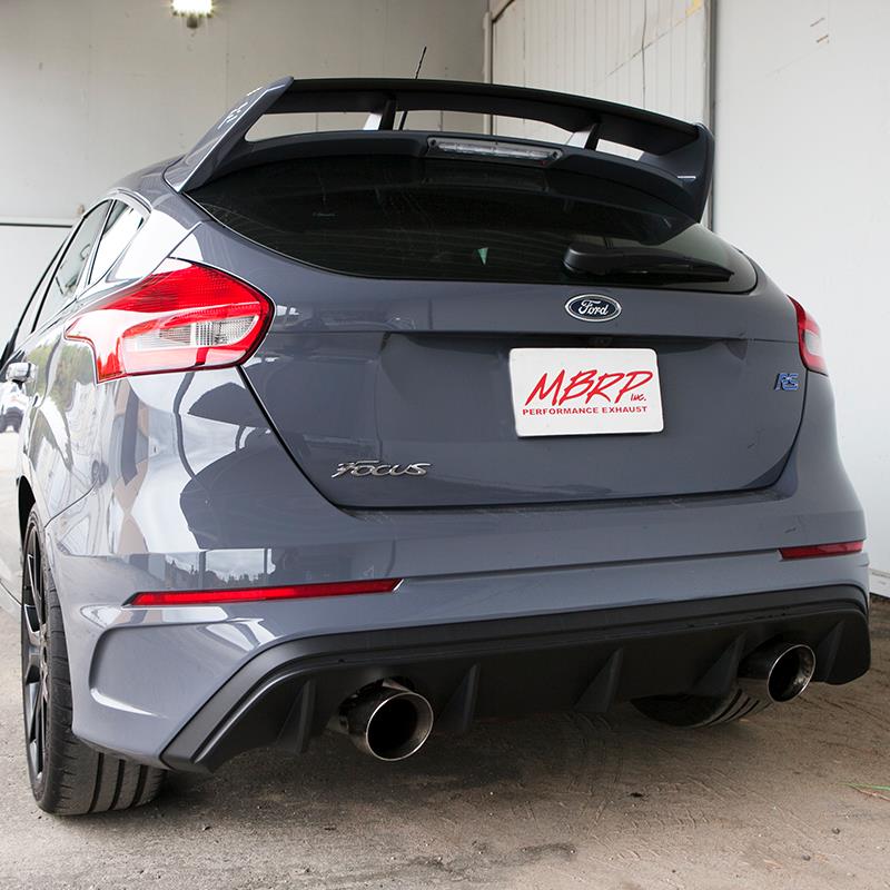MBRP Armor Lite 3-inch aluminized steel dual outlet cat-back exhaust system with stainless steel tips for Ford Focus RS