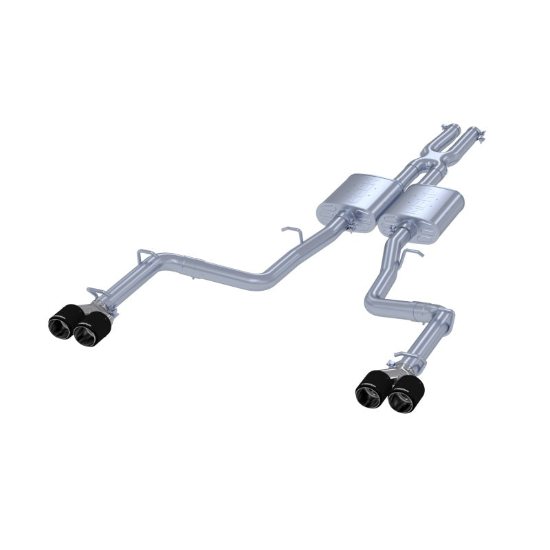 MBRP Armor Pro Series T304 stainless steel 2.5-inch exhaust system with quad carbon fiber tips