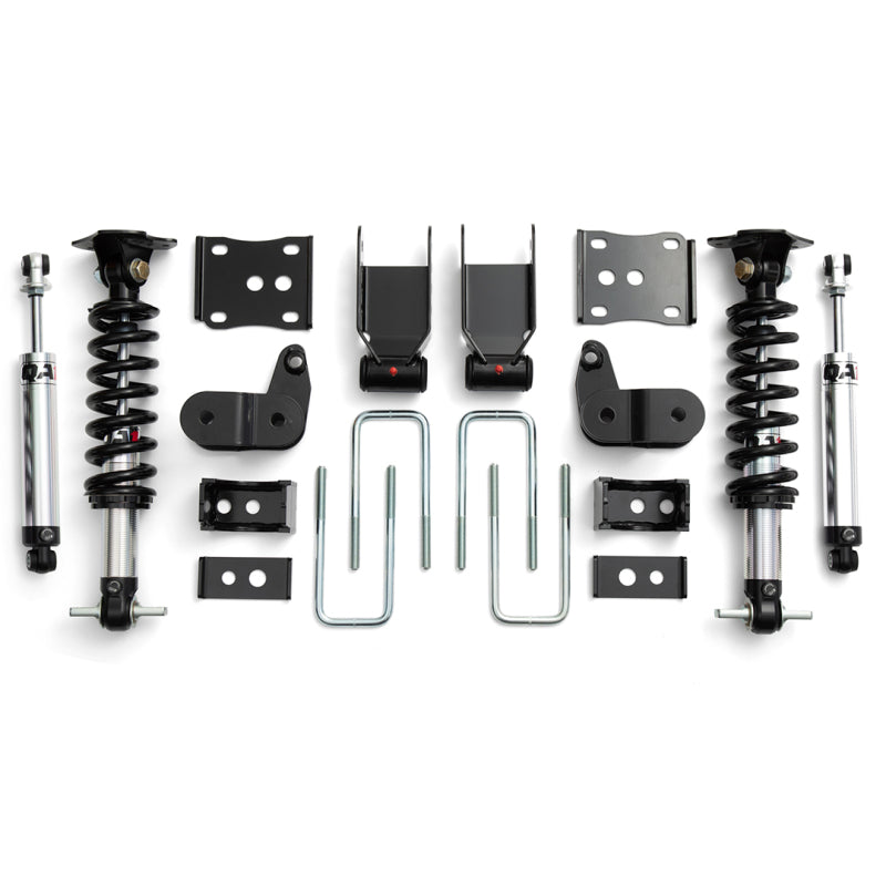 QA1 LK01-FF03 single adjustable lowering kit including front coil-overs and rear flip kit for 2021-2026 Ford F-150