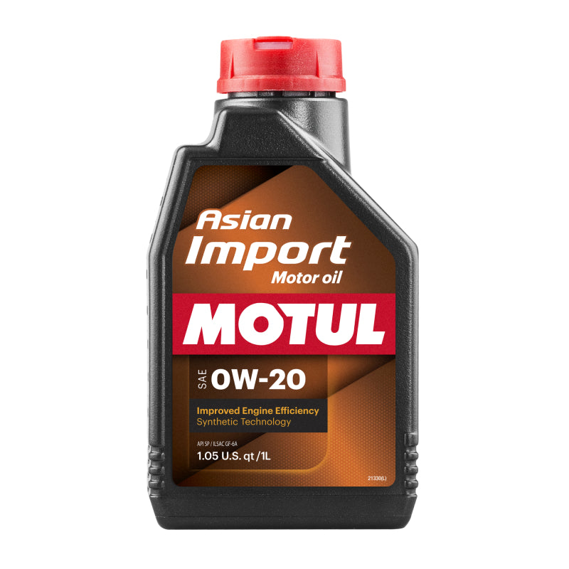 Case of 12 one-liter bottles of Motul 0W-20 Asian Import synthetic motor oil