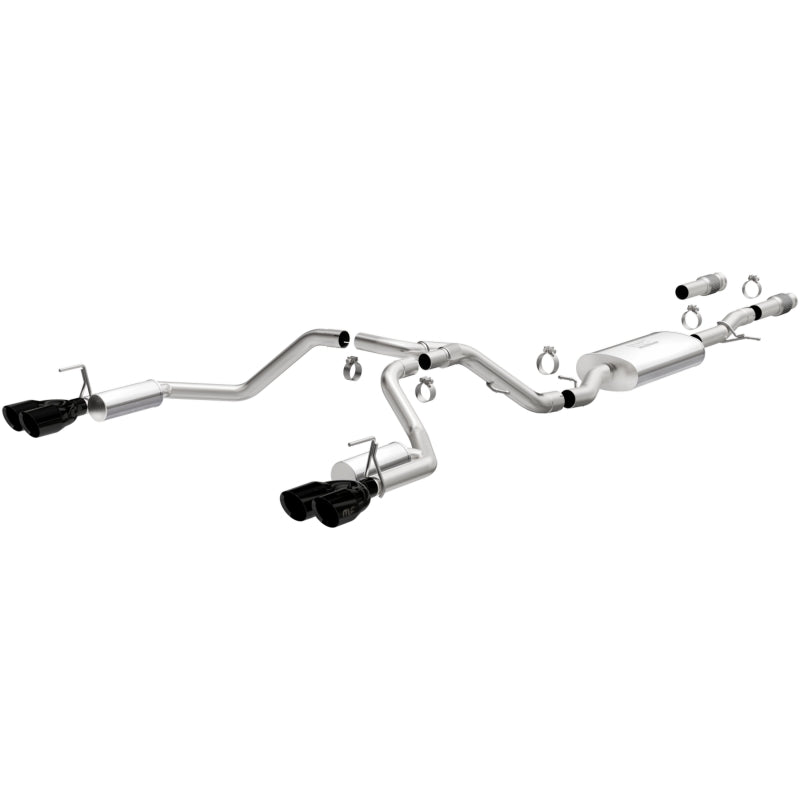 MagnaFlow Street Series cat-back exhaust system for 2021-2026 GM SUVs with 3-inch piping and quad black chrome tips.