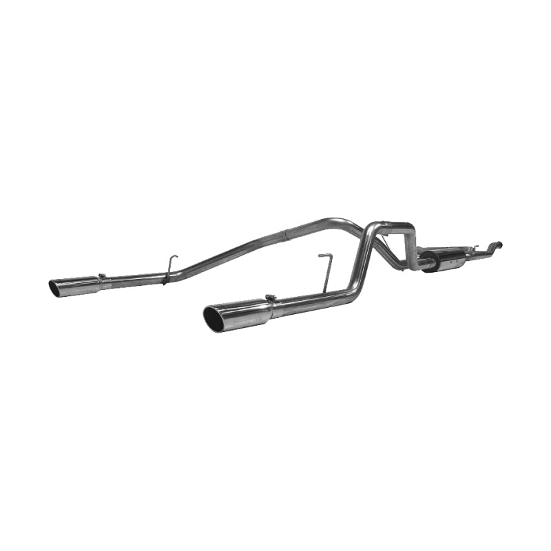 MBRP Armor Plus T409 stainless steel dual split rear exit cat-back exhaust system for Nissan Titan