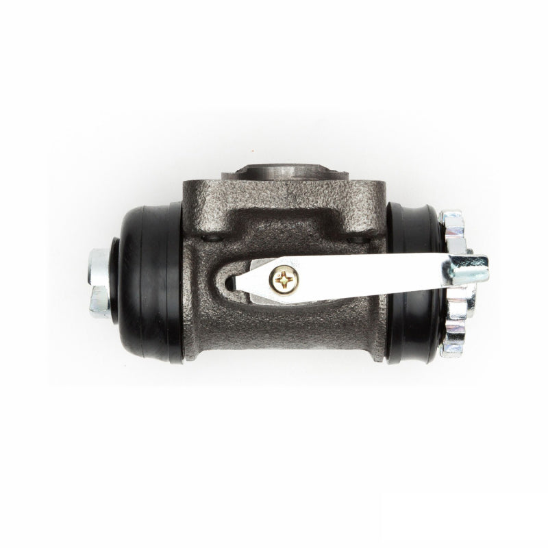 DFC rear left brake wheel cylinder for 1975-1980 Toyota Land Cruiser showing cast metal body and piston seals.