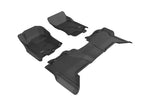 3D MAXpider Kagu Series Black Full Set Floor Mats for 2005-2015 Nissan Pathfinder and Xterra