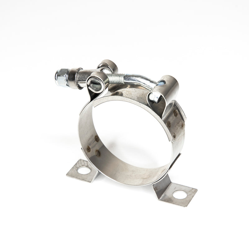 Black metal mounting bracket for DeatschWerks 250LPH in-line external fuel pump