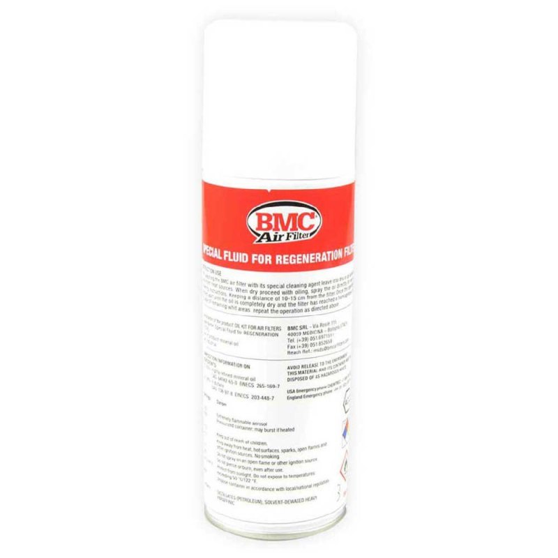 200ml aerosol can of BMC Air Filter Regeneration Fluid spray for performance air filter maintenance