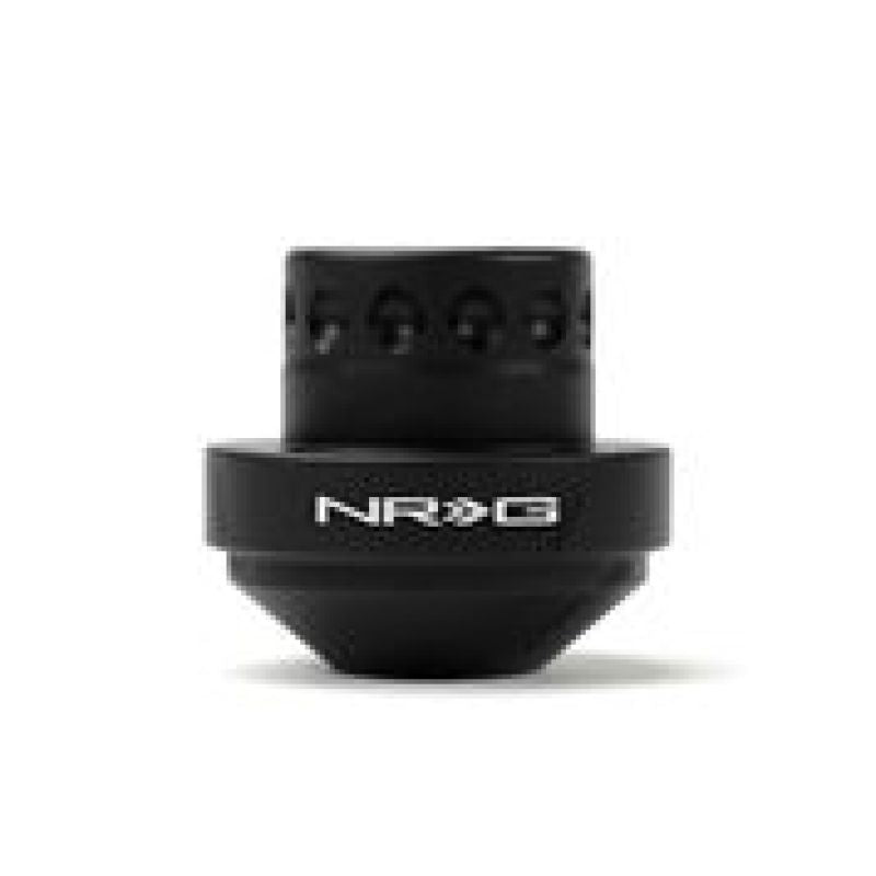 Matte black NRG SRK-RL110H-BK short steering wheel hub adapter for Honda Civic, Prelude, and Accord