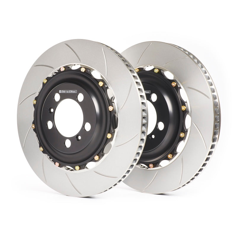 GiroDisc slotted high-performance front brake rotors for Porsche 718 Cayman GT4 RS