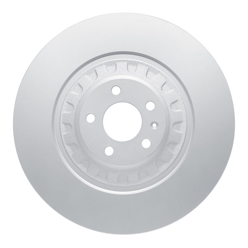 DFC GeoSPEC coated front right brake rotor with silver anti-corrosion finish for Audi SQ7 and SQ8