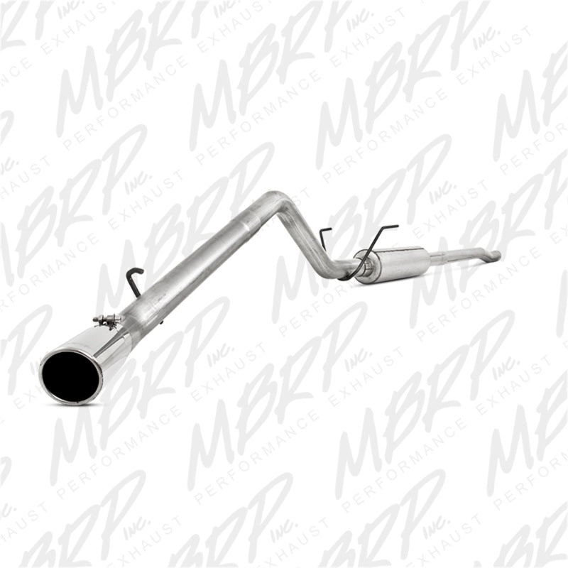 MBRP Armor Lite 3-inch aluminized steel cat-back exhaust system with single side exit and polished stainless steel tip.