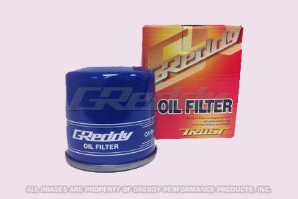 GReddy OX-04 blue performance oil filter with M20xP1.5 thread and 68mm diameter.
