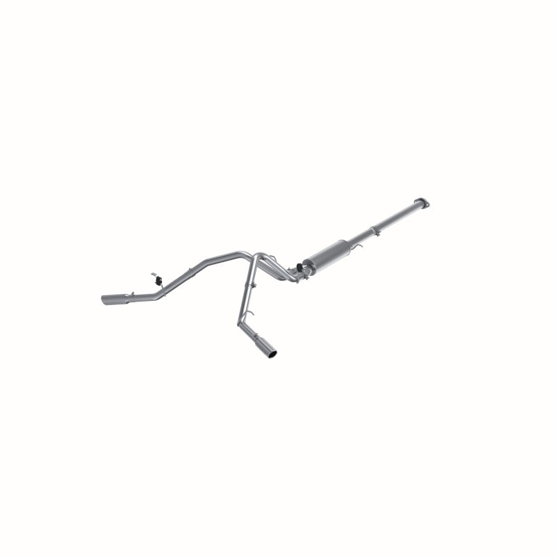 MBRP Armor Lite dual split rear exit cat-back exhaust system with mandrel-bent aluminized tubing and stainless tips.