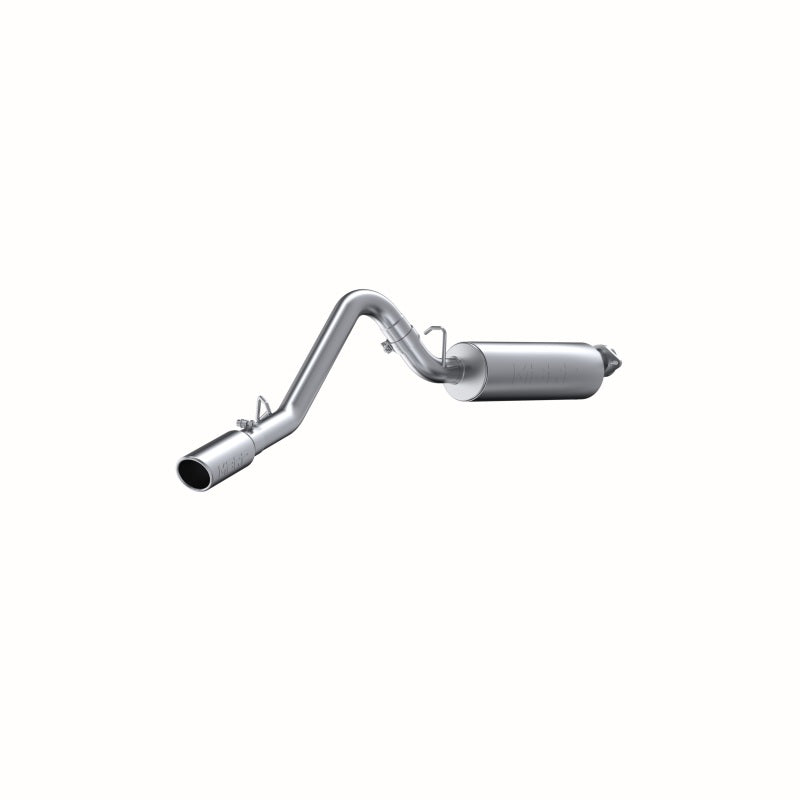 MBRP Armor Lite Series aluminized steel cat-back exhaust system with stainless steel tip for 2000-2006 Jeep Wrangler.