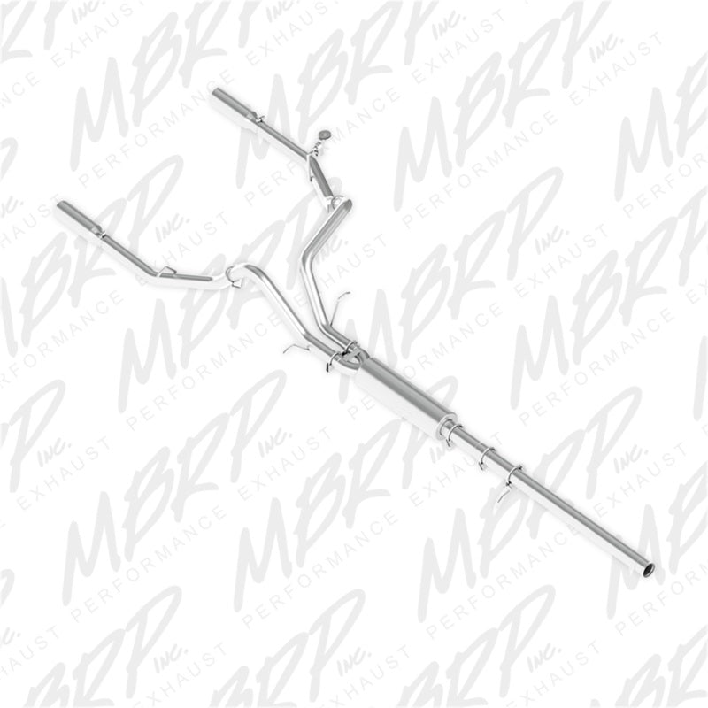MBRP Armor Lite aluminized steel dual exit cat-back exhaust system with polished stainless tips for Chevy/GMC 1500