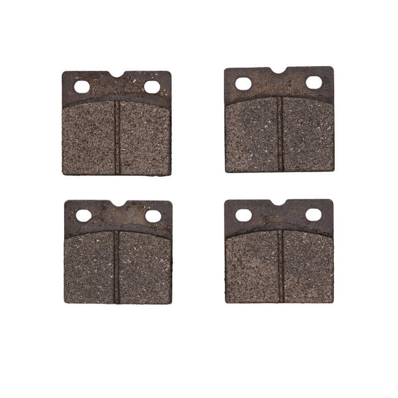 DFC 4000 HybriDynamic parking brake pads featuring the hybrid friction material and backing plate.