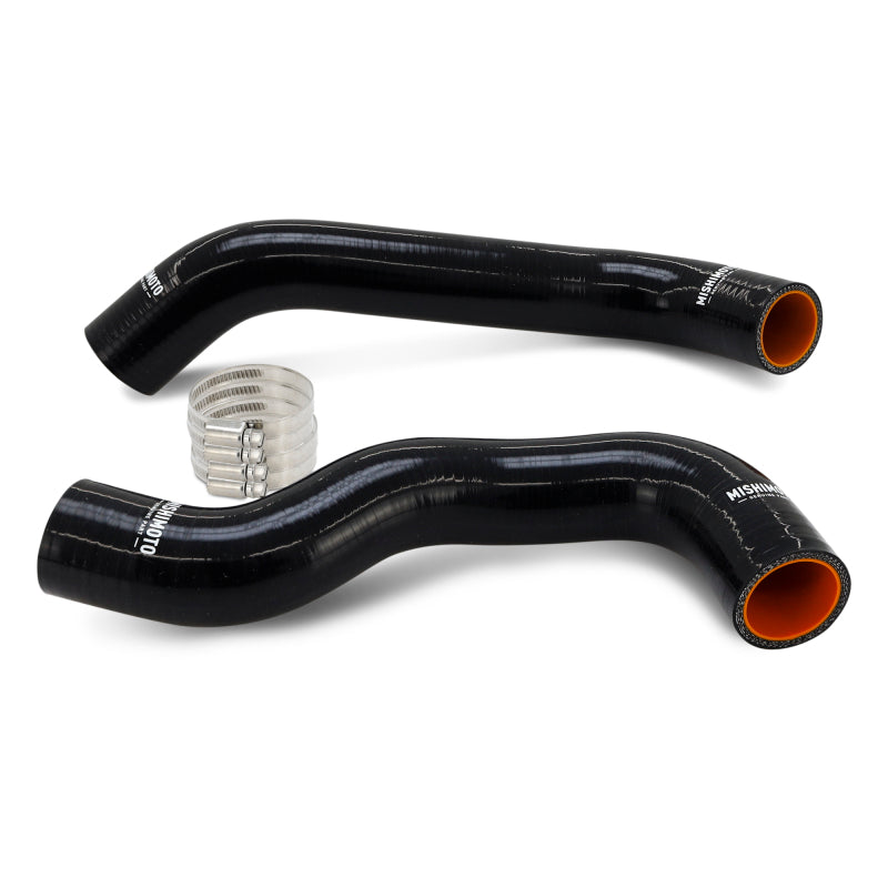 Mishimoto black 5-layer silicone upper and lower radiator hoses with worm gear clamps for 2010-2023 Lexus GX460