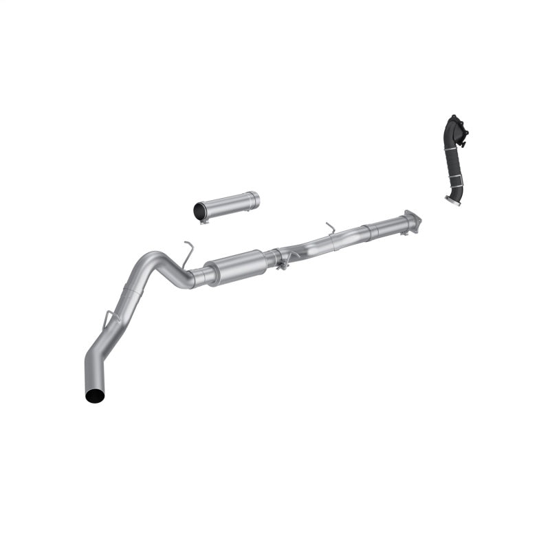 MBRP ARMOR LITE 4-inch aluminized steel cat-back exhaust system with CARB-approved downpipe for 2001-2004 GM HD trucks.