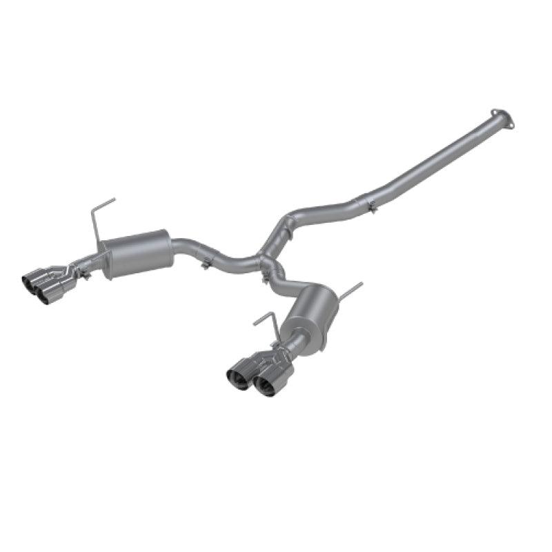 MBRP Armor Pro T304 stainless steel dual rear exit exhaust system with quad 3.5-inch tips for 2011-2021 Subaru WRX STI