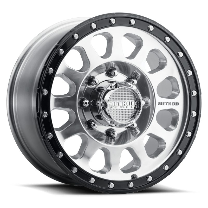Method MR315 18x9 +18mm Offset 8x170 130.81mm CB Wheel - Polished with Gloss Black Lip