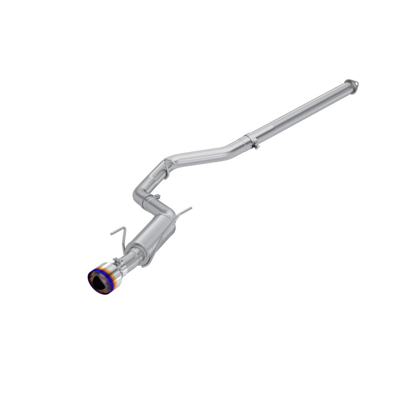 MBRP Armor Pro Series T304 stainless steel 3-inch cat-back exhaust with a 5-inch single burnt tip for 2022-2026 Subaru WRX.