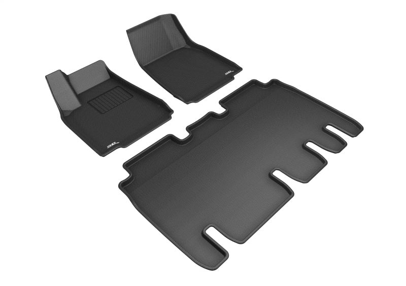3D MAXpider Kagu Series Black All-Weather Floor Mats Full Set for 2016-2021 Tesla Model X