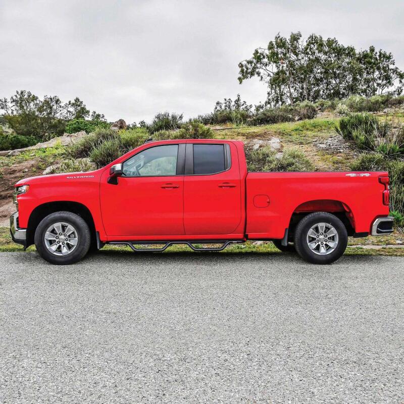 Westin Outlaw Drop Nerf Step Bars - Textured Black - Fits Select 2014-2019 Chevy/GMC Silverado/Sierra 1500-3500 (Double Cab)
