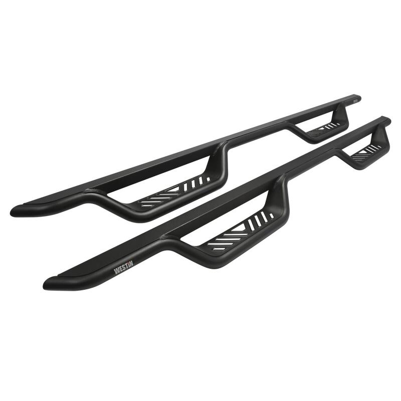 Westin Outlaw Drop Nerf Step Bars; 1.5in Tube; Textured Black - Fits 1999-2016 Ford F-250/F-350 Super Duty Crew Cab