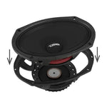 DS18 High-Sensitivity Mid-High Loudspeakers with Rotating Recone, 6x9", 101dB, 4-Ohm (95Hz-17kHz)