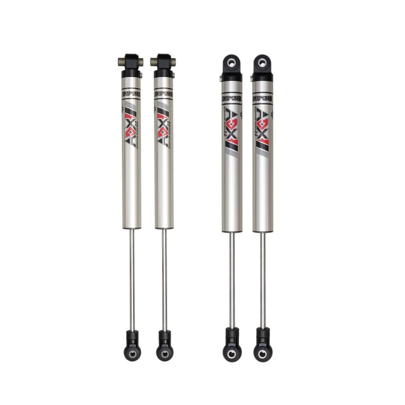 Skyjacker G45XM suspension component box including ADX M2.0 aluminum monotube shocks with internal floating pistons.