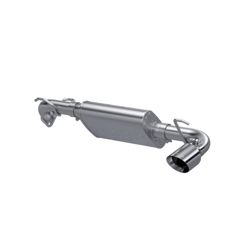 MBRP Armor Pro Series T304 stainless steel axle-back exhaust with 4-inch dual wall tip for Subaru Crosstrek.
