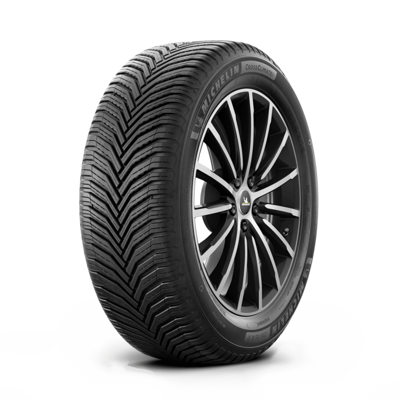 Michelin CrossClimate2 all-weather CUV tire featuring a directional V-shaped tread pattern and XL sidewall markings.