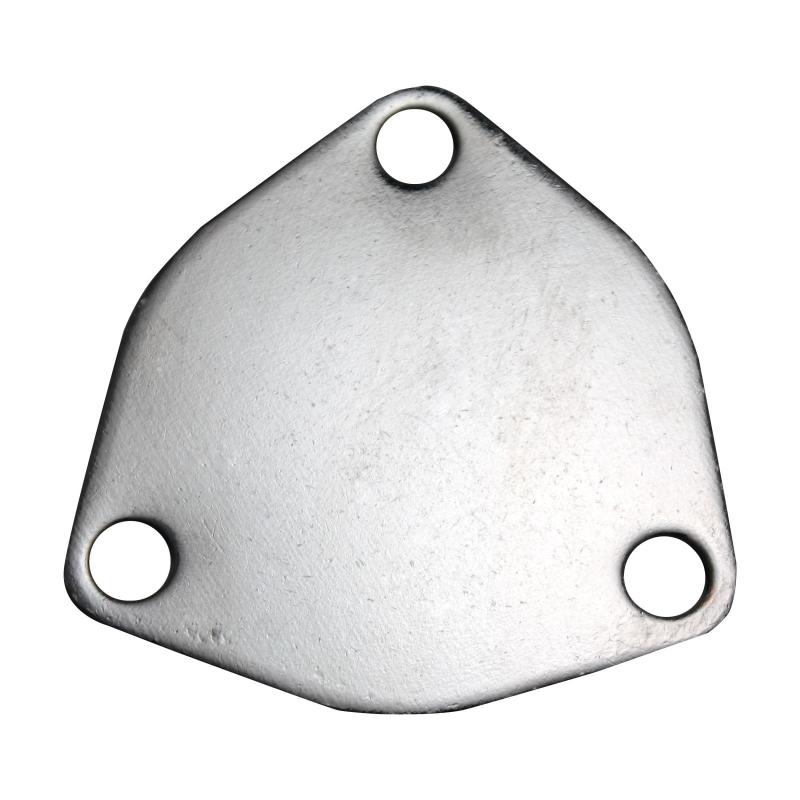 QTP 2.5-inch 3-bolt exhaust cutout cover plate for QTEC systems