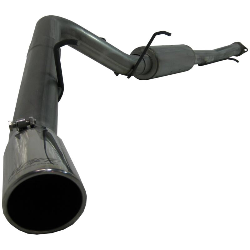 MBRP ARMOR LITE Series aluminized steel cat-back exhaust system with single side exit and stainless steel tip.