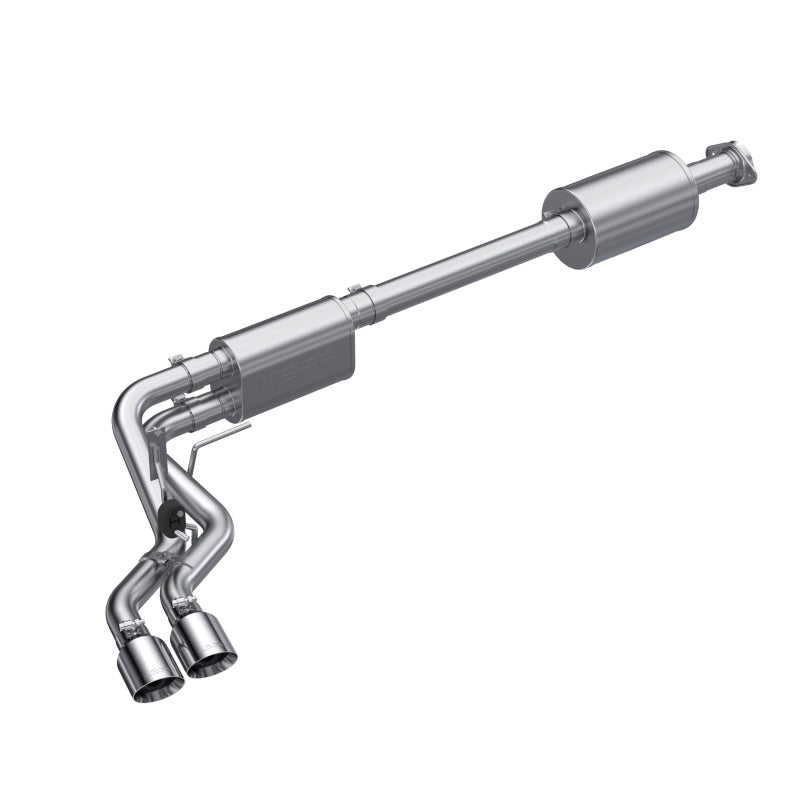 MBRP Armor Pro Series 3-inch T304 stainless steel cat-back exhaust with dual pre-axle tips for Ford F-150