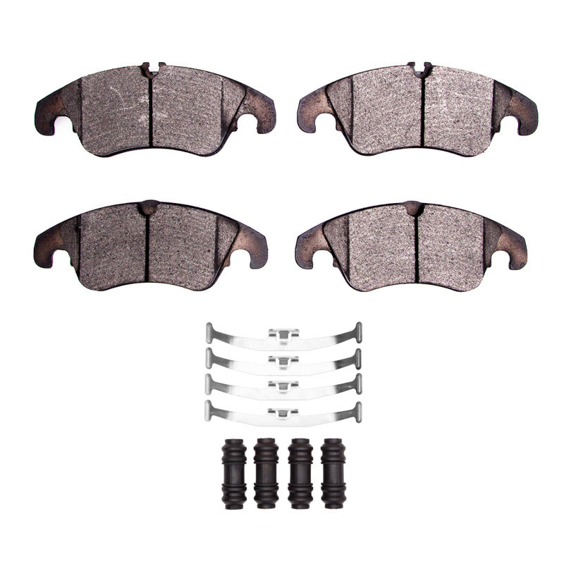 DFC 4000 HybriDynamic front brake pad set with included stainless steel mounting hardware