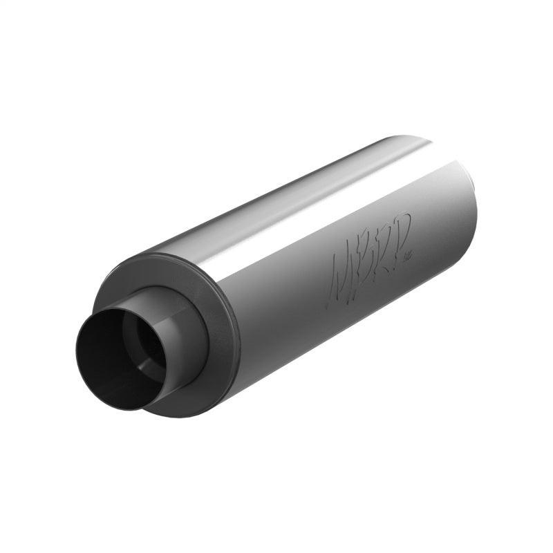 MBRP XP Series T409 stainless steel canister muffler with 5-inch inlet and outlet and 31-inch total length.