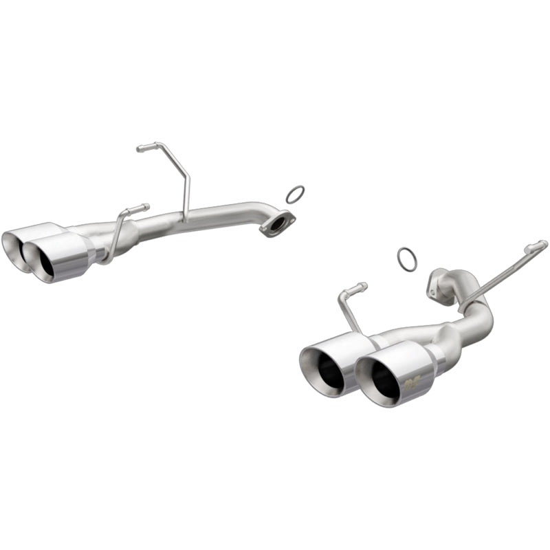 MagnaFlow Competition Series axle-back exhaust system with quad 4-inch polished tips for 2011-2019 Subaru WRX/STI.