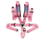 NRG Innovations 5-Point 3in Cam-Lock Racing Seat Belt Harness - Pink
