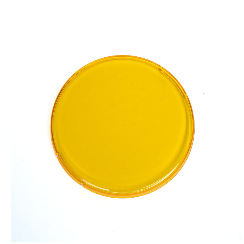 Baja Amber translucent snap-on polycarbonate rock guard for Baja Designs Squadron-R 2.0 series LED lights.