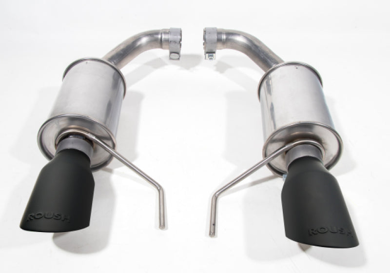 Roush Axle-Back Exhaust with Black Tips for 2015-2026 Ford Mustang (V6 / 2.3L EcoBoost)