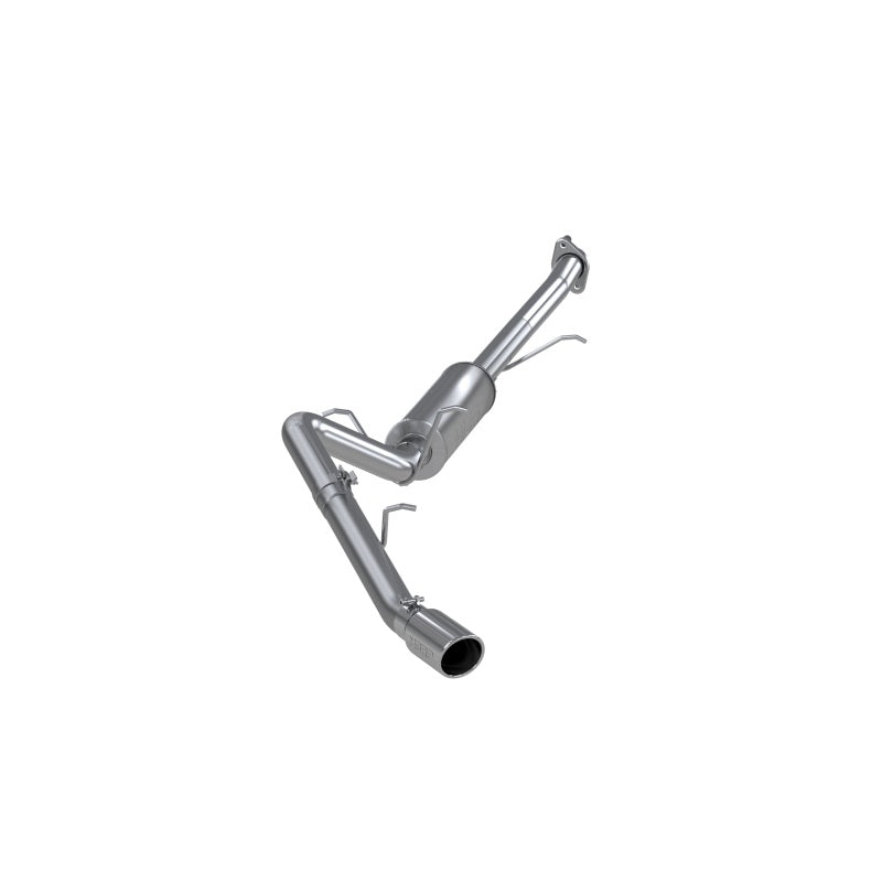 MBRP Armor Lite series aluminized steel cat-back exhaust system with a polished stainless steel tip.