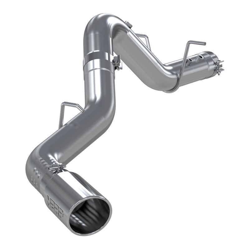 MBRP Armor Lite 4-inch aluminized steel cat-back exhaust system with a 5-inch exhaust tip and installation hardware.