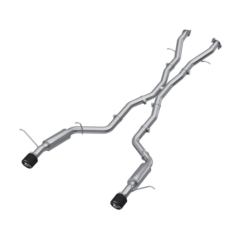 MBRP Armor Pro Series 3-inch T304 stainless steel cat-back exhaust system with carbon fiber tips