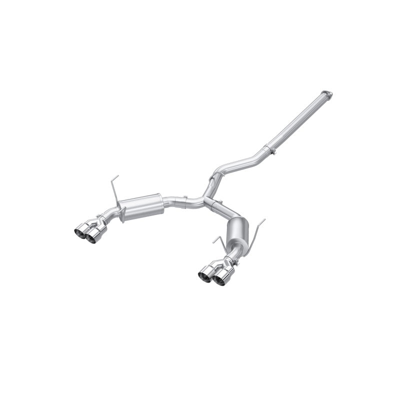 MBRP Armor Pro 3-inch T304 stainless steel cat-back exhaust with quad carbon fiber tips for 2022-2026 Subaru WRX