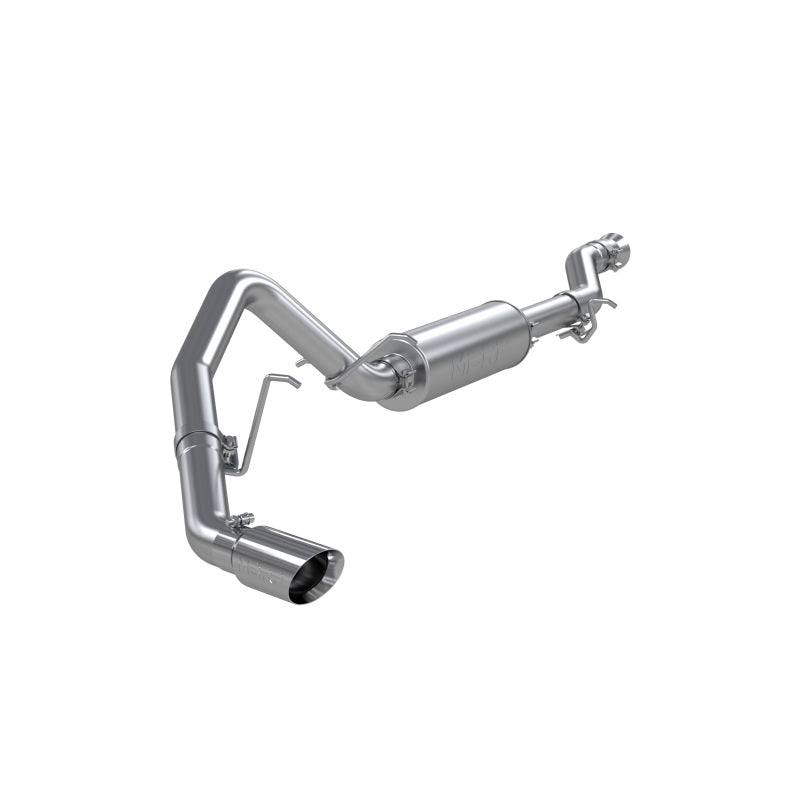 MBRP Armor Pro Series 3-inch T304 stainless steel single-side exit cat-back exhaust system with polished tip.