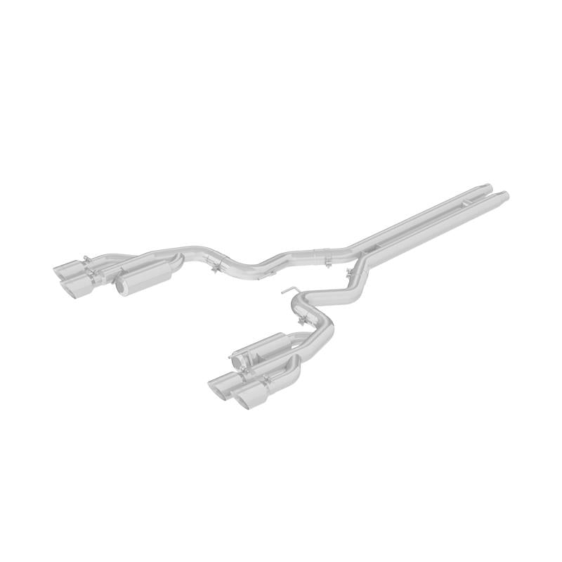 MBRP Armor Pro Series T304 stainless steel cat-back exhaust system with quad tips for 2018-2023 Ford Mustang GT.