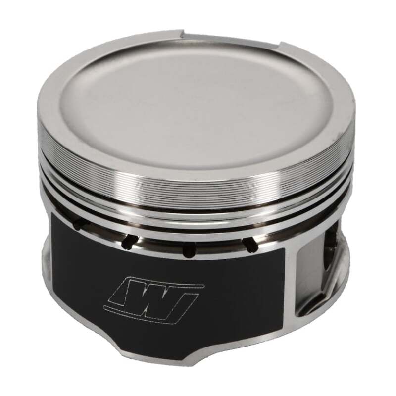 Wiseco Professional Series forged 81mm pistons for Volkswagen 1.8T 8V with -7cc dish and ArmorGlide skirt coating.